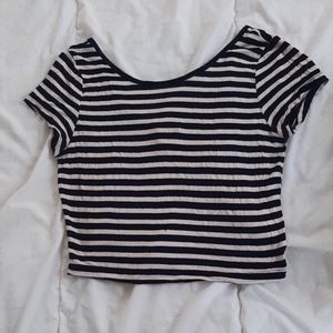 striped crop top